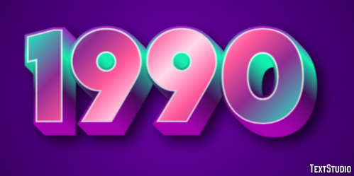 1990 Text Effect