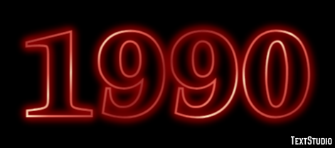 1990 Text Effect