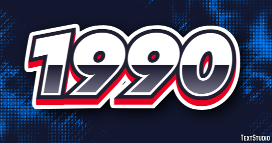 1990 Text Effect