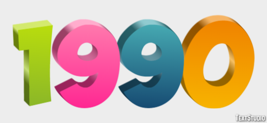 1990 Text Effect