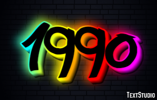1990 Text Effect