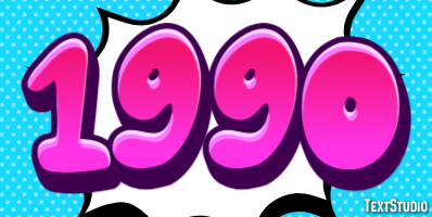 1990 Text Effect