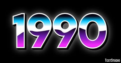 1990 Text Effect