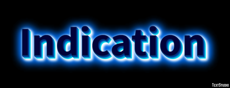 Indication Efekt tekstowy