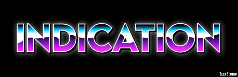 Indication Эффект текста