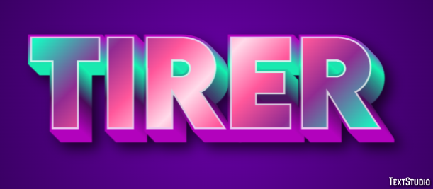 Tirer Эффект текста