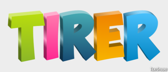 Tirer Эффект текста