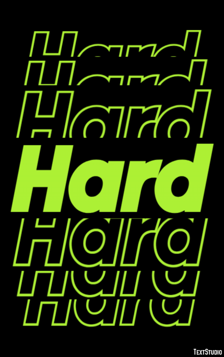 Hard Effetto testo