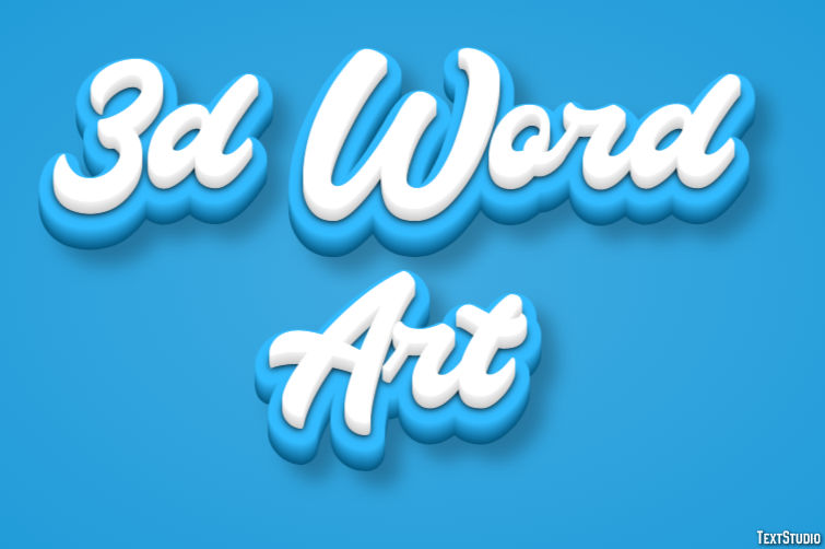 3d Word Art Efekt tekstowy