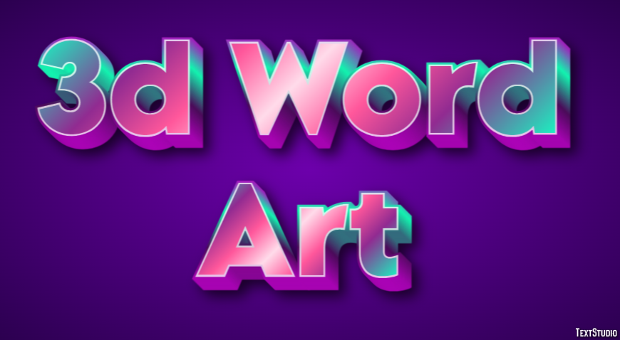 3d Word Art Effetto testo