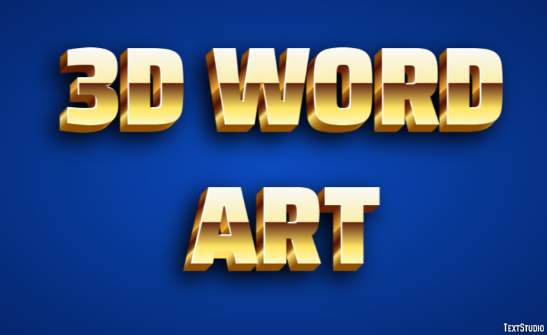 3d Word Art Efekt tekstowy