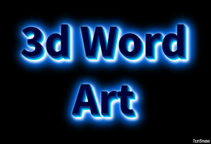 3d Word Art Effetto testo