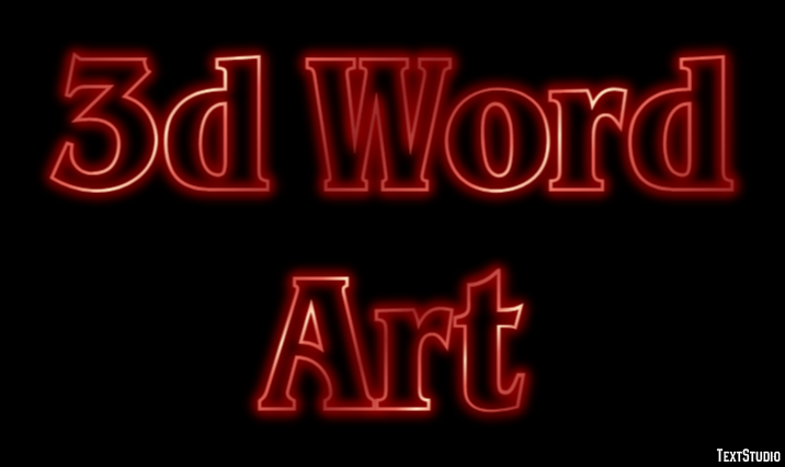 3d Word Art Efekt tekstowy