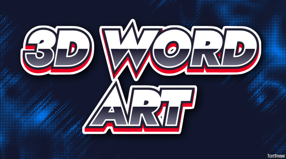 3d Word Art Effetto testo