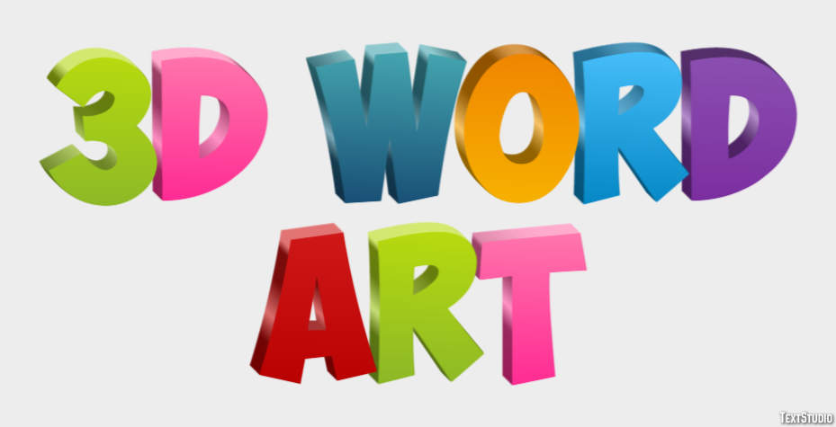 3d Word Art Effetto testo