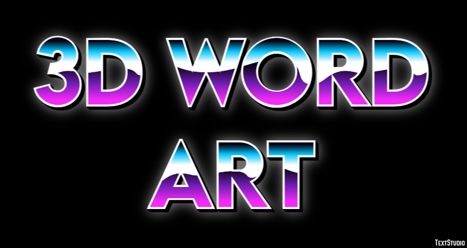 3d Word Art Effetto testo