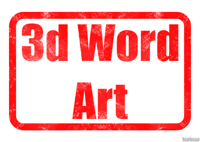 3d Word Art Effetto testo