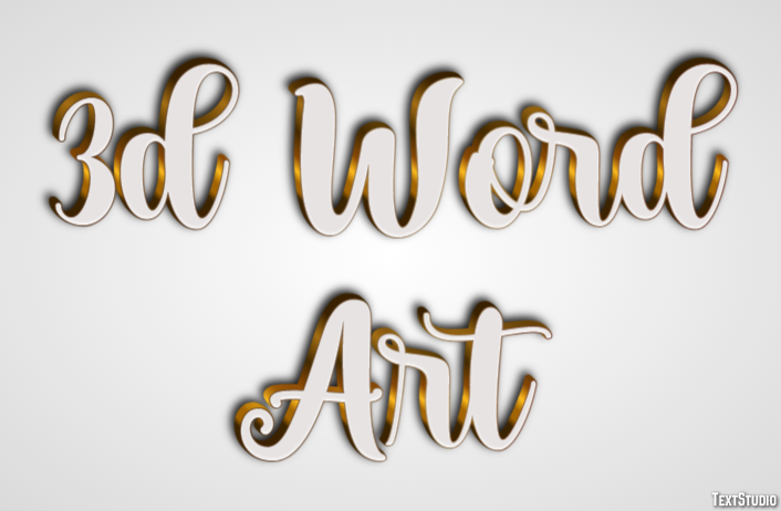 3d Word Art Efekt tekstowy