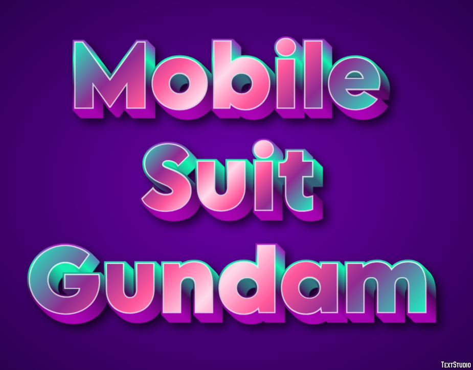 Mobile Suit Gundam Text Effect