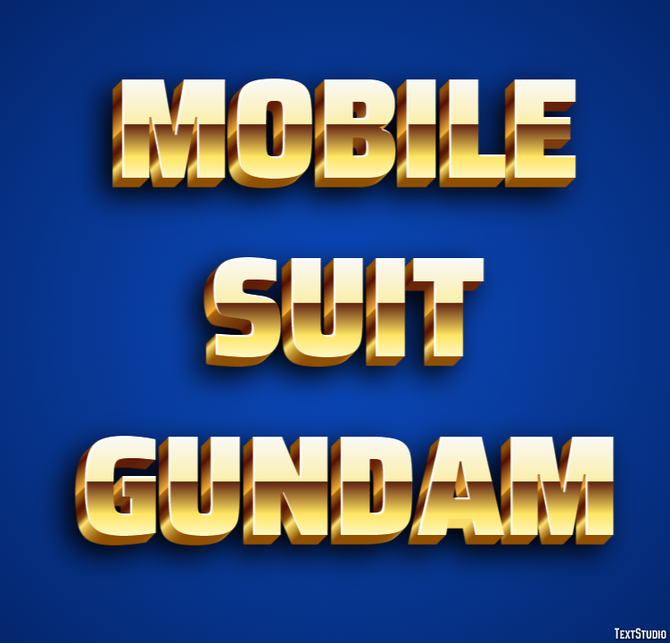 Mobile Suit Gundam Text Effect