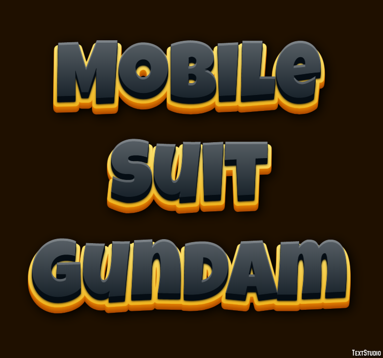 Mobile Suit Gundam Text Effect