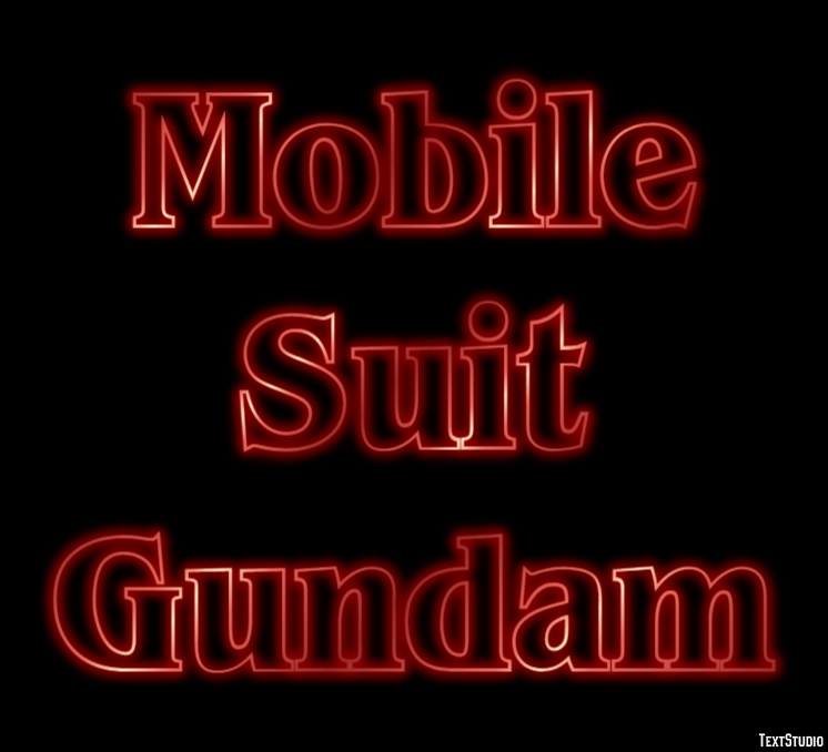 Mobile Suit Gundam Text effect