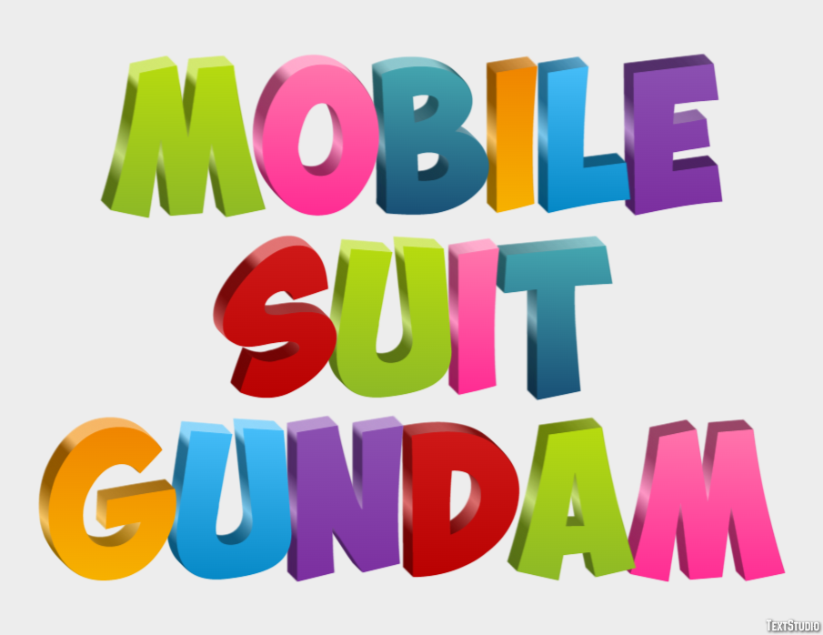 Mobile Suit Gundam Text Effect