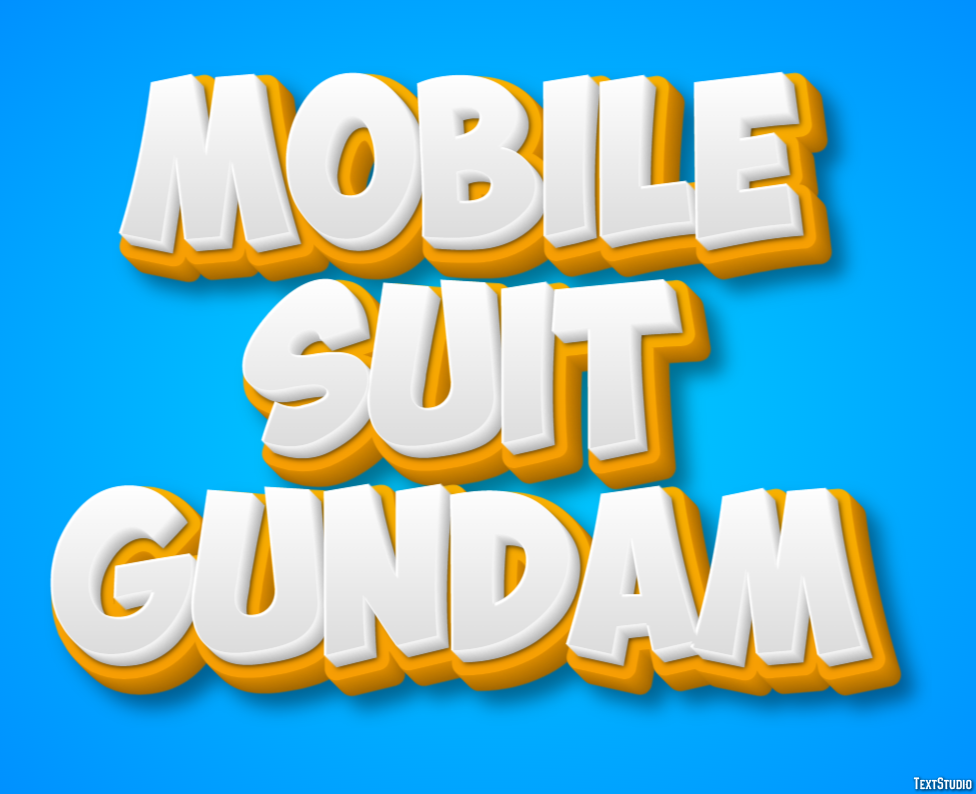 Mobile Suit Gundam Text Effect