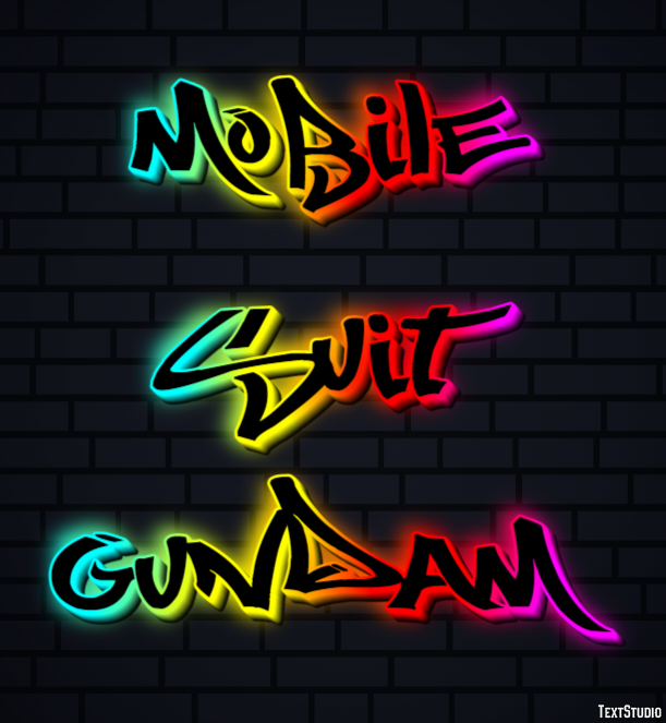 Mobile Suit Gundam Text Effect