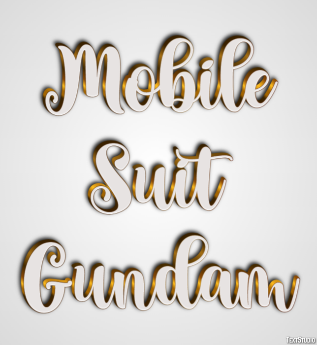 Mobile Suit Gundam Text Effect