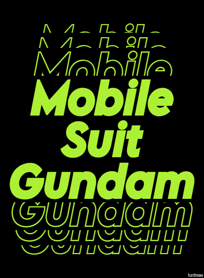 Mobile Suit Gundam Text Effect