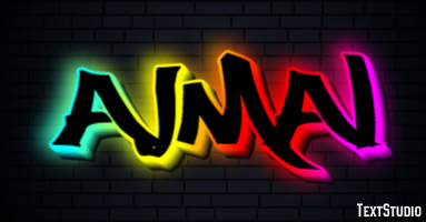 Ajmal Text Effect