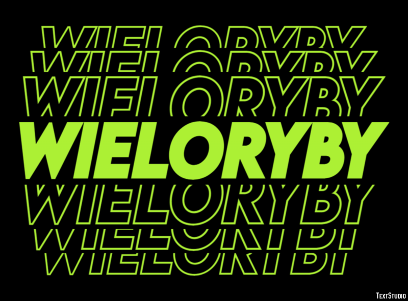 Wieloryby Effetto testo