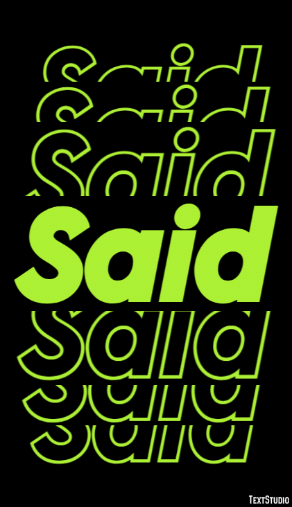 Said Text Effect
