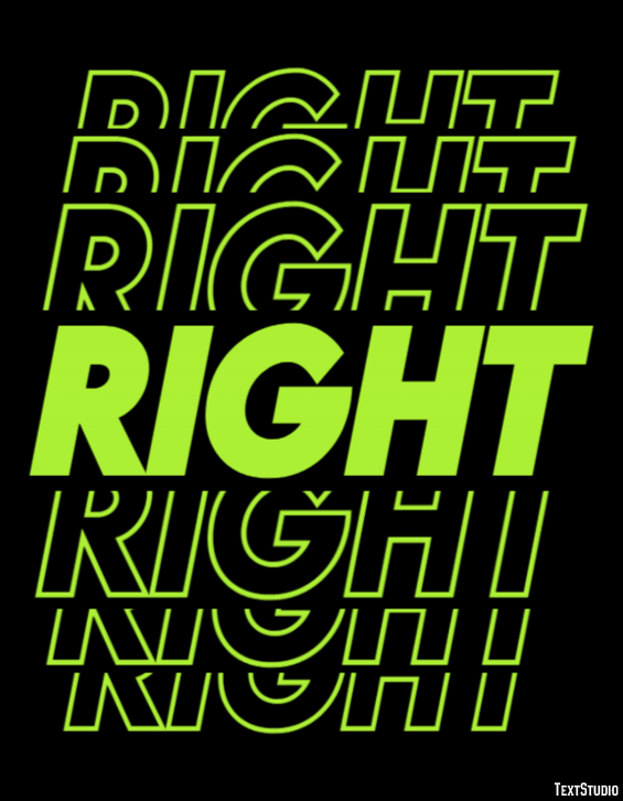 Right Text Effect