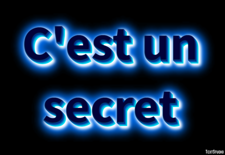 C'est un secret Effet de texte