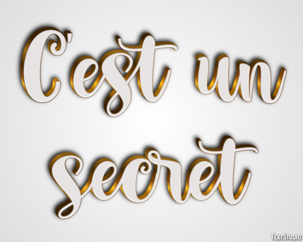 C'est un secret Effet de texte