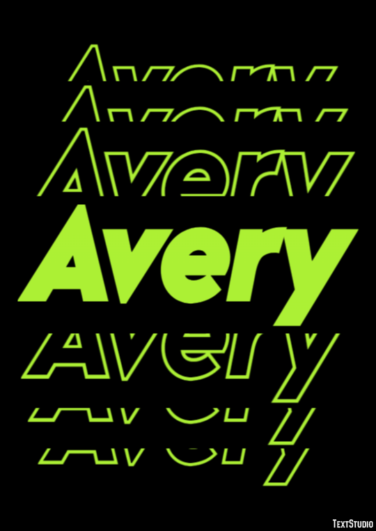 Avery Effetto testo