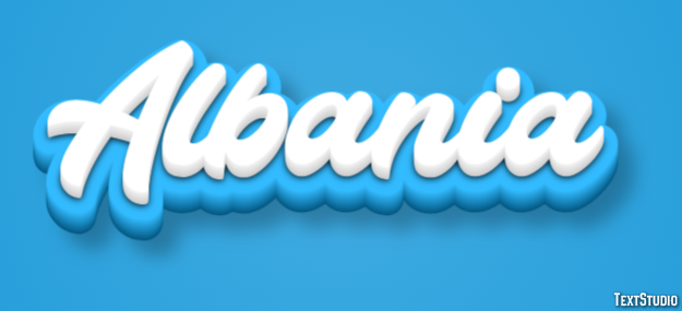 Albania Text effect