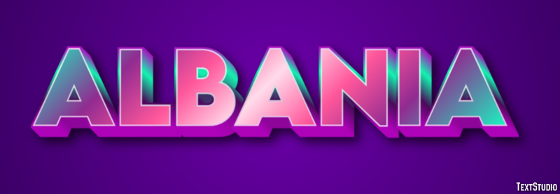 Albania Text effect
