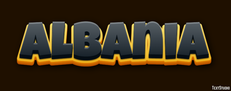 Albania Text effect