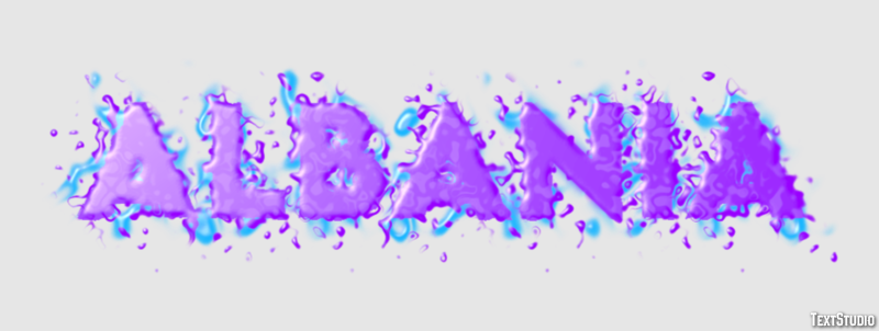 Albania Text effect