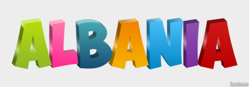 Albania Text effect