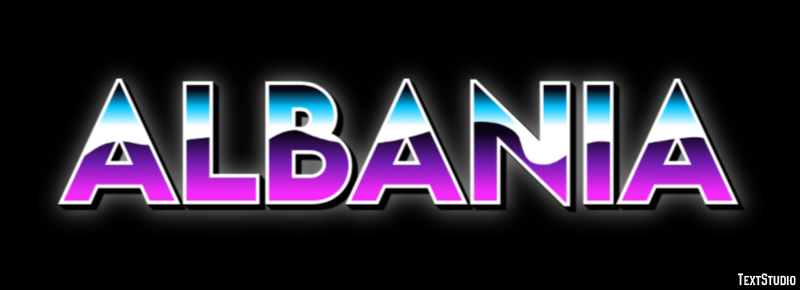 Albania Text effect