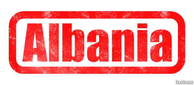 Albania Text effect