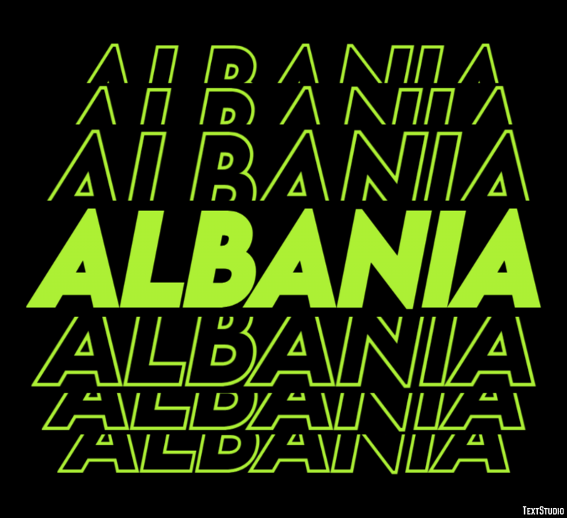 Albania Text effect