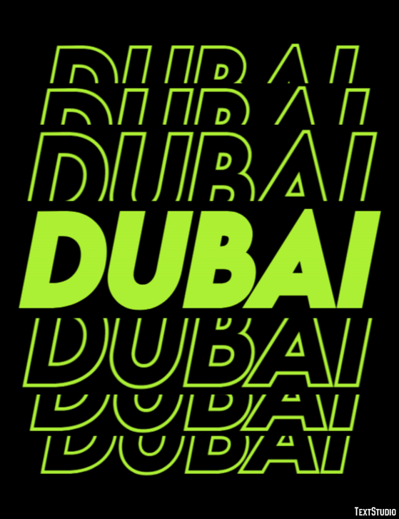 Dubai Tekst Effect