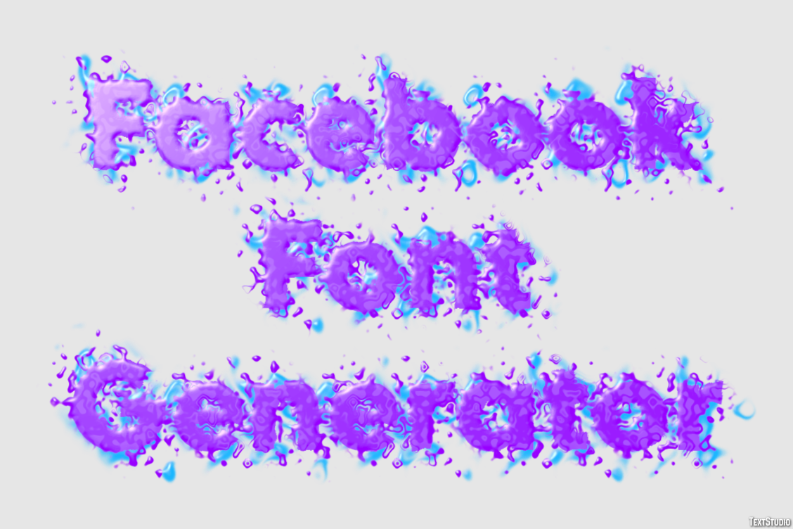 Facebook Font Generator Effetto testo