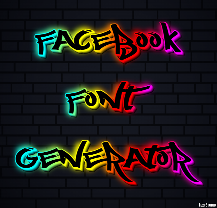 Facebook Font Generator Effetto testo