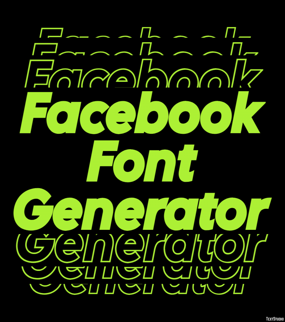Facebook Font Generator Effetto testo